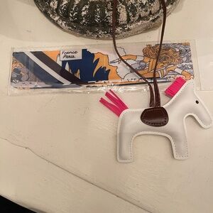 NWOT Bag scarf and charm